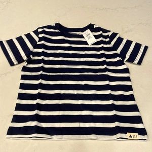 NWT Gap Kids Boys Navy and White Striped Shirt